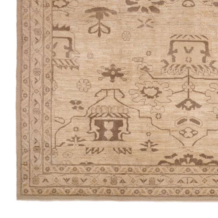9' 2 x 12' 7 Hand Knotted Oushak Wool Rug
