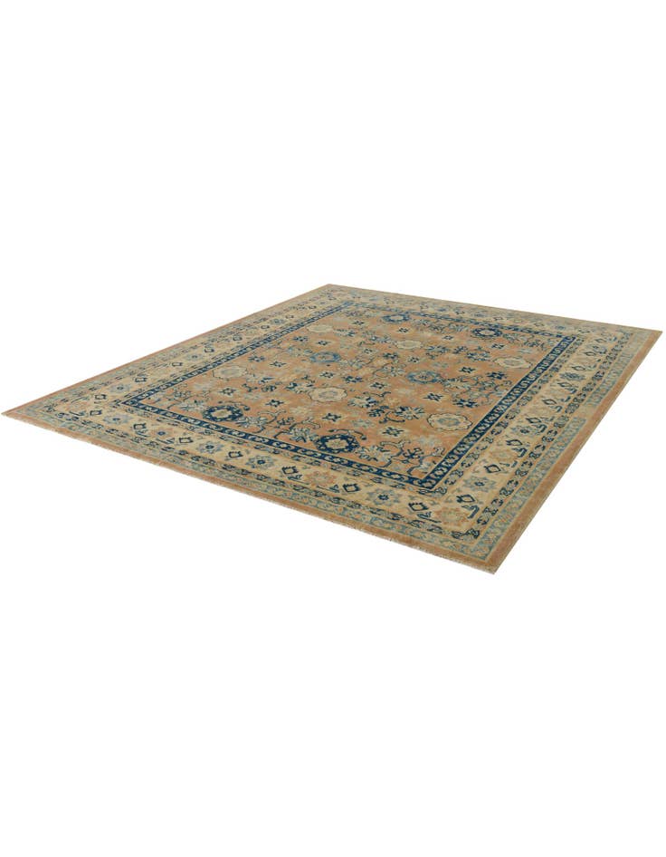 Detail image of 8' 2 x 9' 10 Hand Knotted Oushak Wool Rug