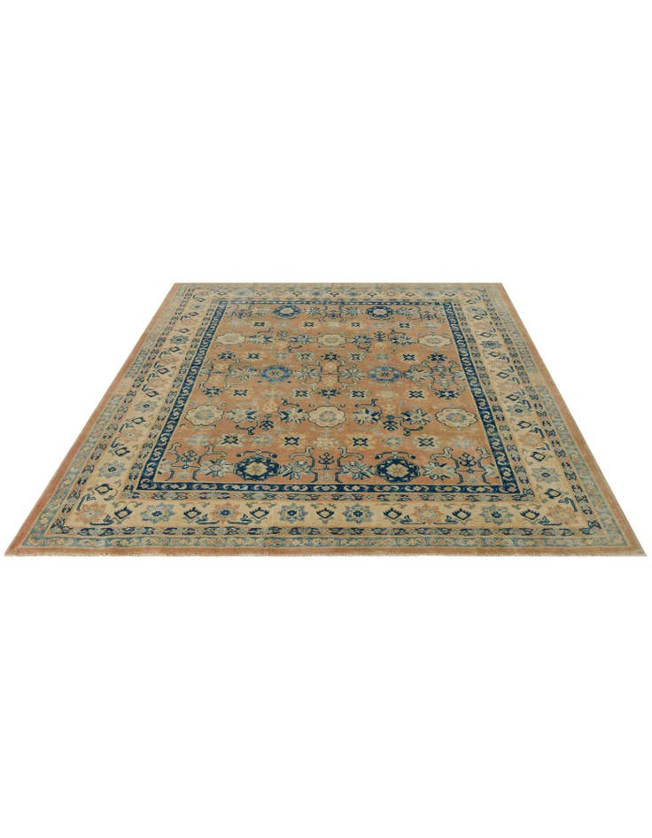 Detail image of 8' 2 x 9' 10 Hand Knotted Oushak Wool Rug