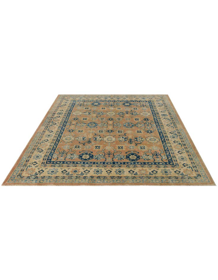 Detail image of 8' 2 x 9' 10 Hand Knotted Oushak Wool Rug