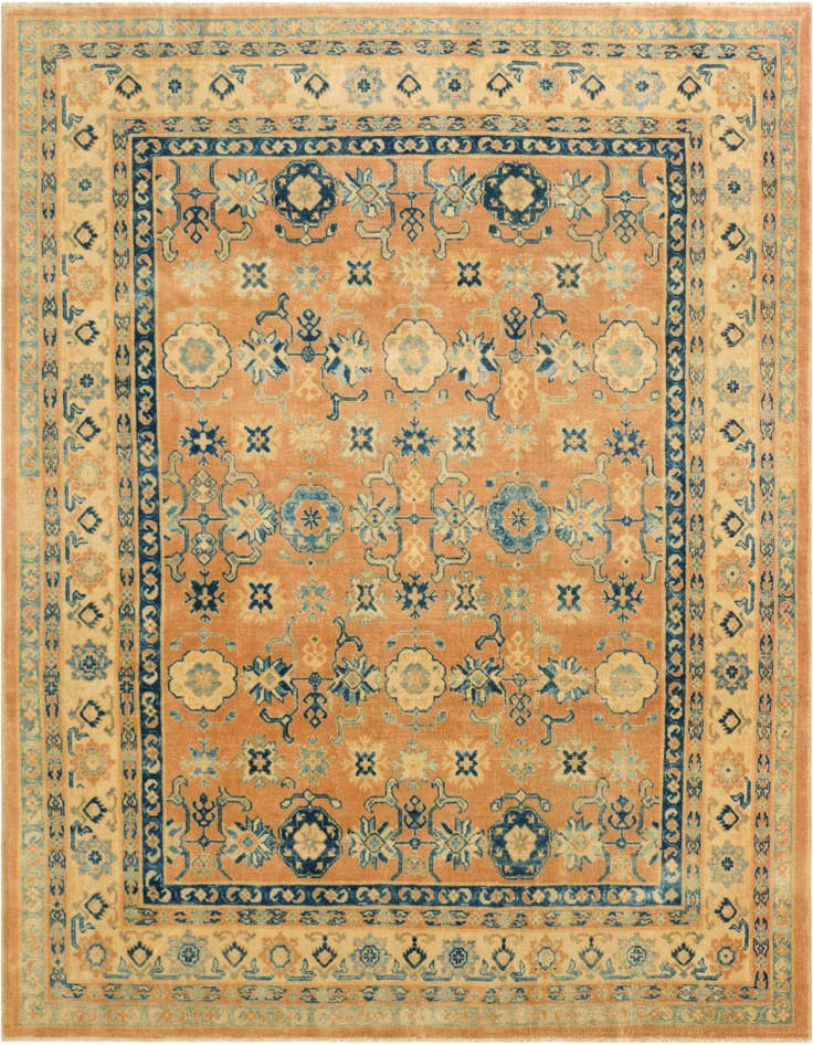 Detail image of 8' 2 x 9' 10 Hand Knotted Oushak Wool Rug