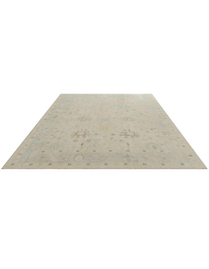 10' 5 x 13' 11 Hand Knotted Oushak Wool Rug