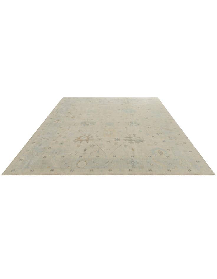 Detail image of 10' 5 x 13' 11 Hand Knotted Oushak Wool Rug