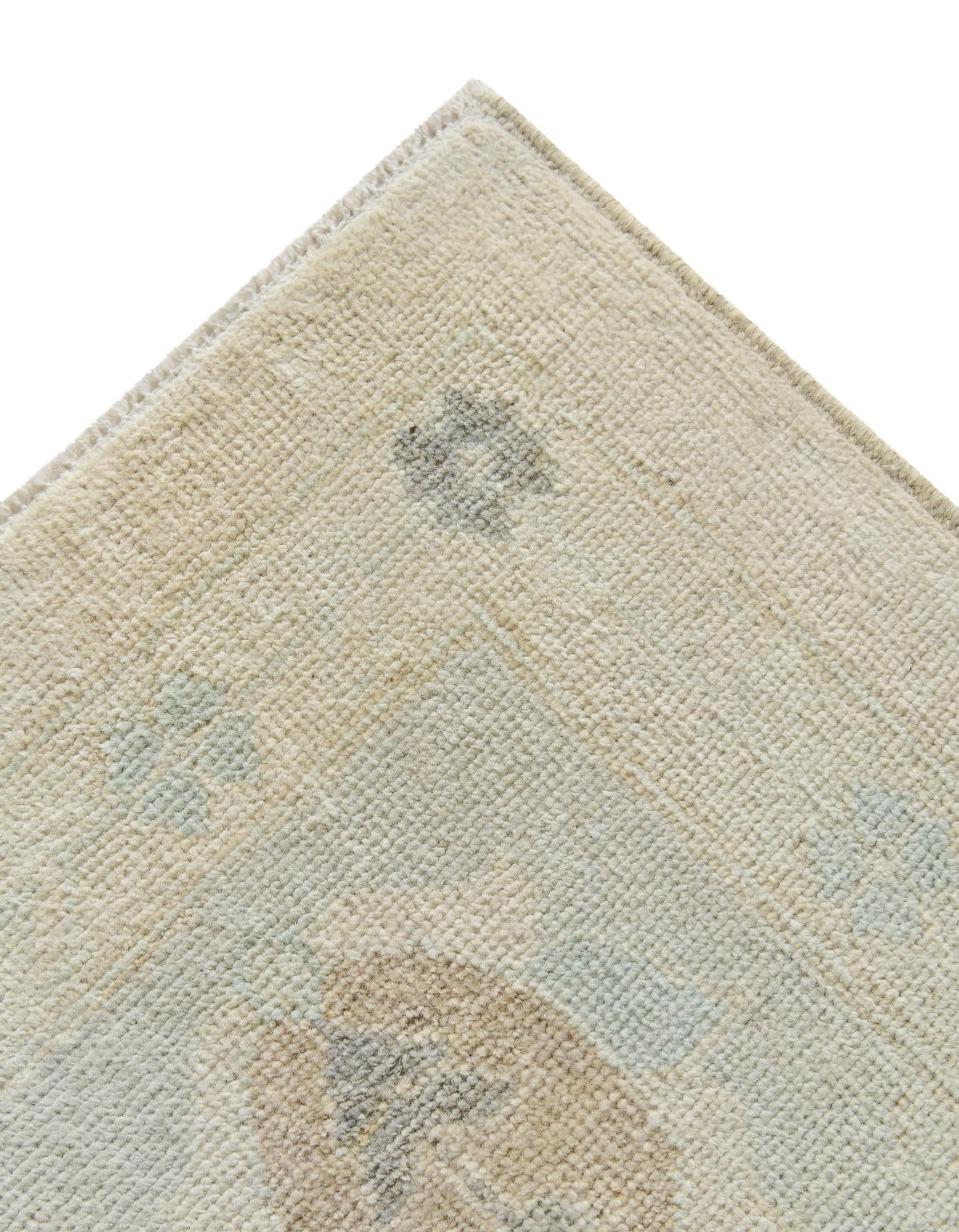 10' 5 x 13' 11 Hand Knotted Oushak Wool Rug