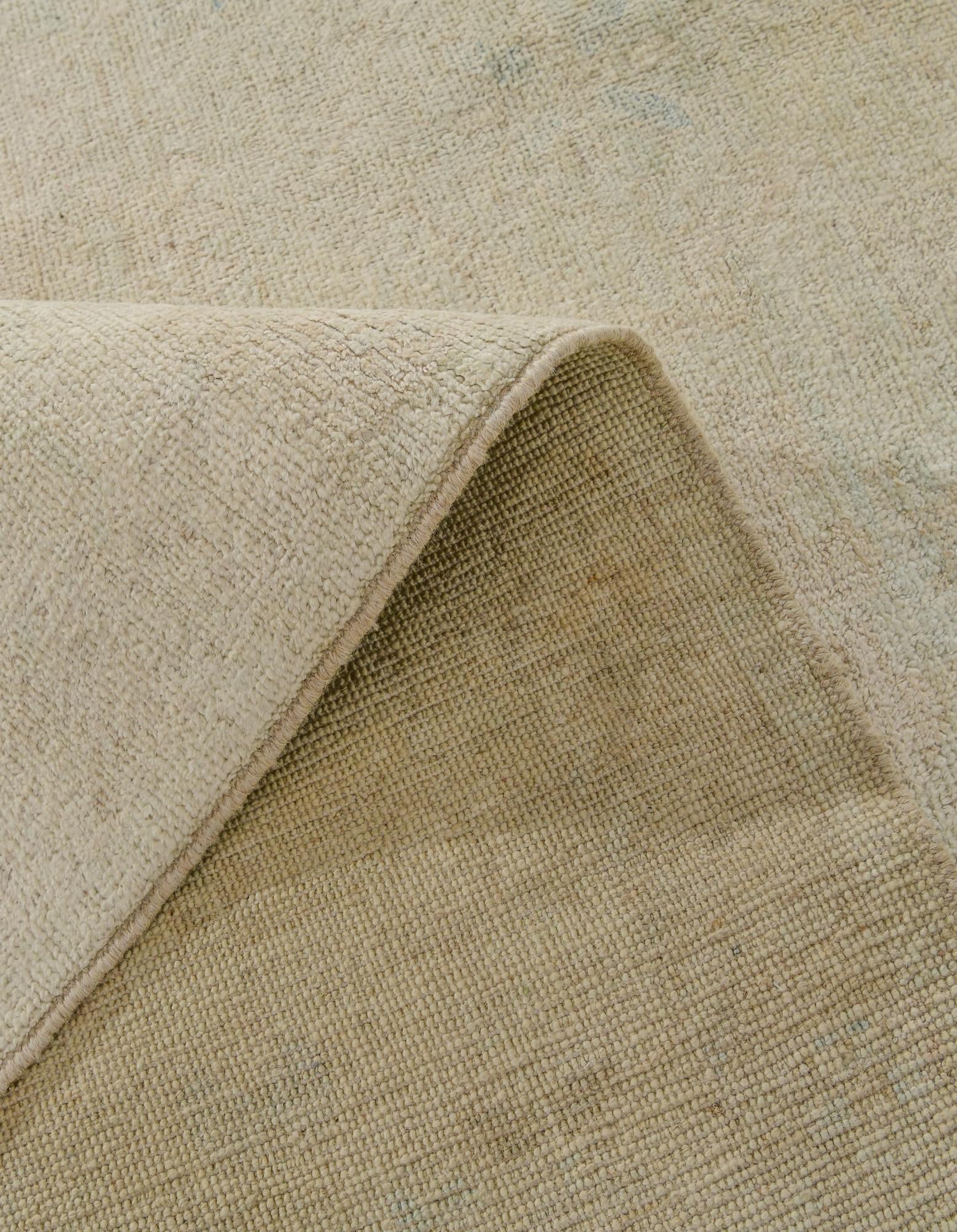 8' 11 x 13' 2 Hand Knotted Oushak Wool Rug