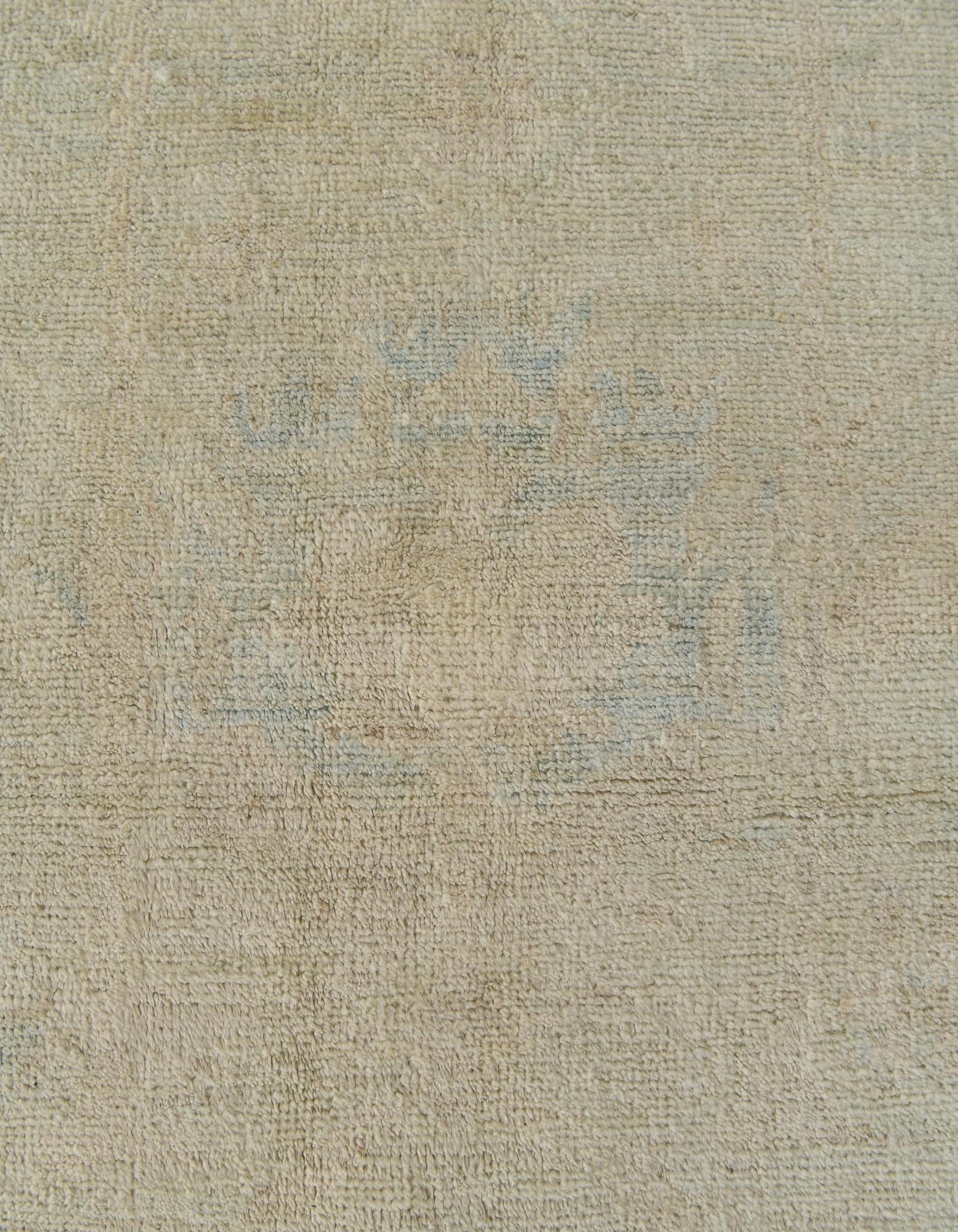8' 11 x 13' 2 Hand Knotted Oushak Wool Rug