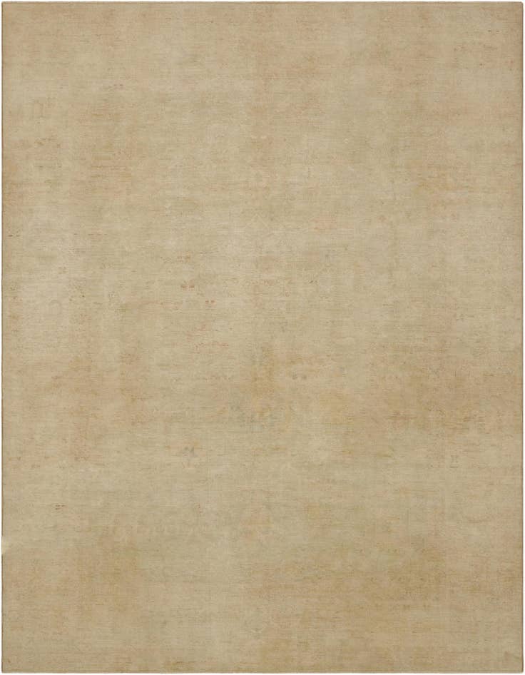 Detail image of 8' 11 x 13' 2 Hand Knotted Oushak Wool Rug