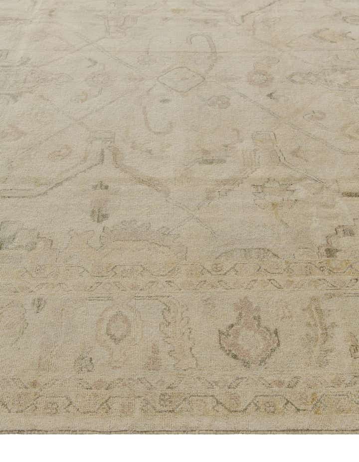 9' 2 x 11' 11 Hand Knotted Oushak Wool Rug