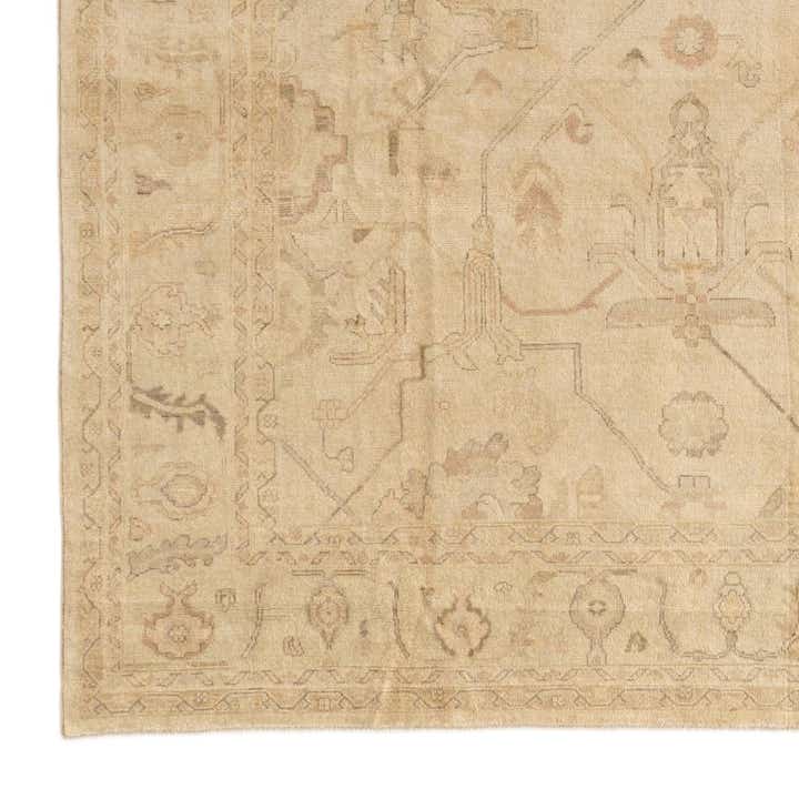 9' 2 x 11' 11 Hand Knotted Oushak Wool Rug