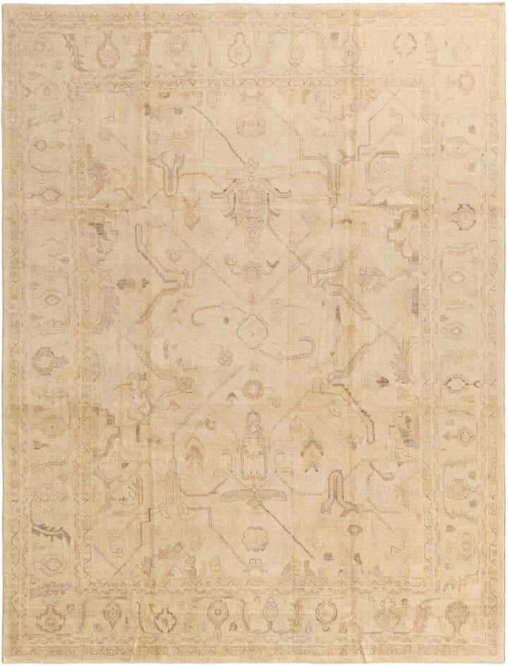 9' 2 x 11' 11 Hand Knotted Oushak Wool Rug