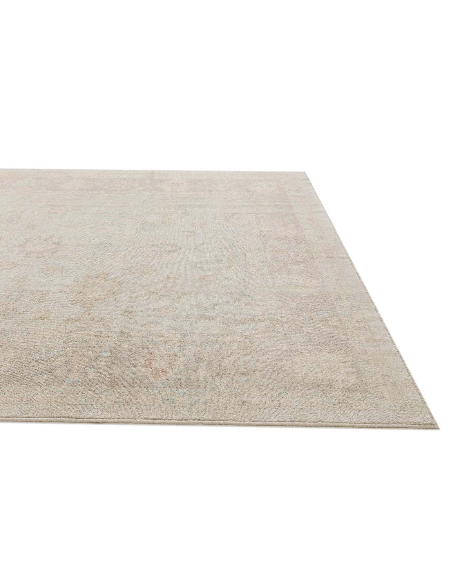 9' 2 x 11' 9 Hand Knotted Oushak Wool Rug