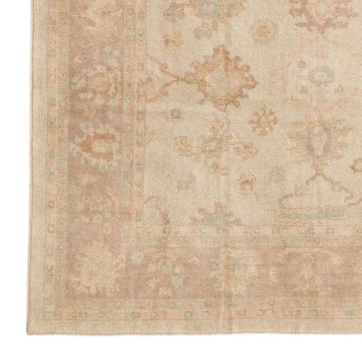 9' 2 x 11' 9 Hand Knotted Oushak Wool Rug