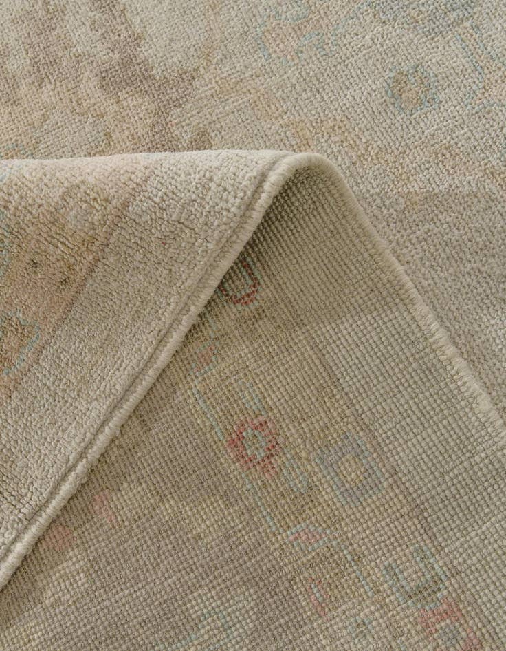 Detail image of 9' 2 x 11' 9  Hand Knotted Oushak Wool Rug