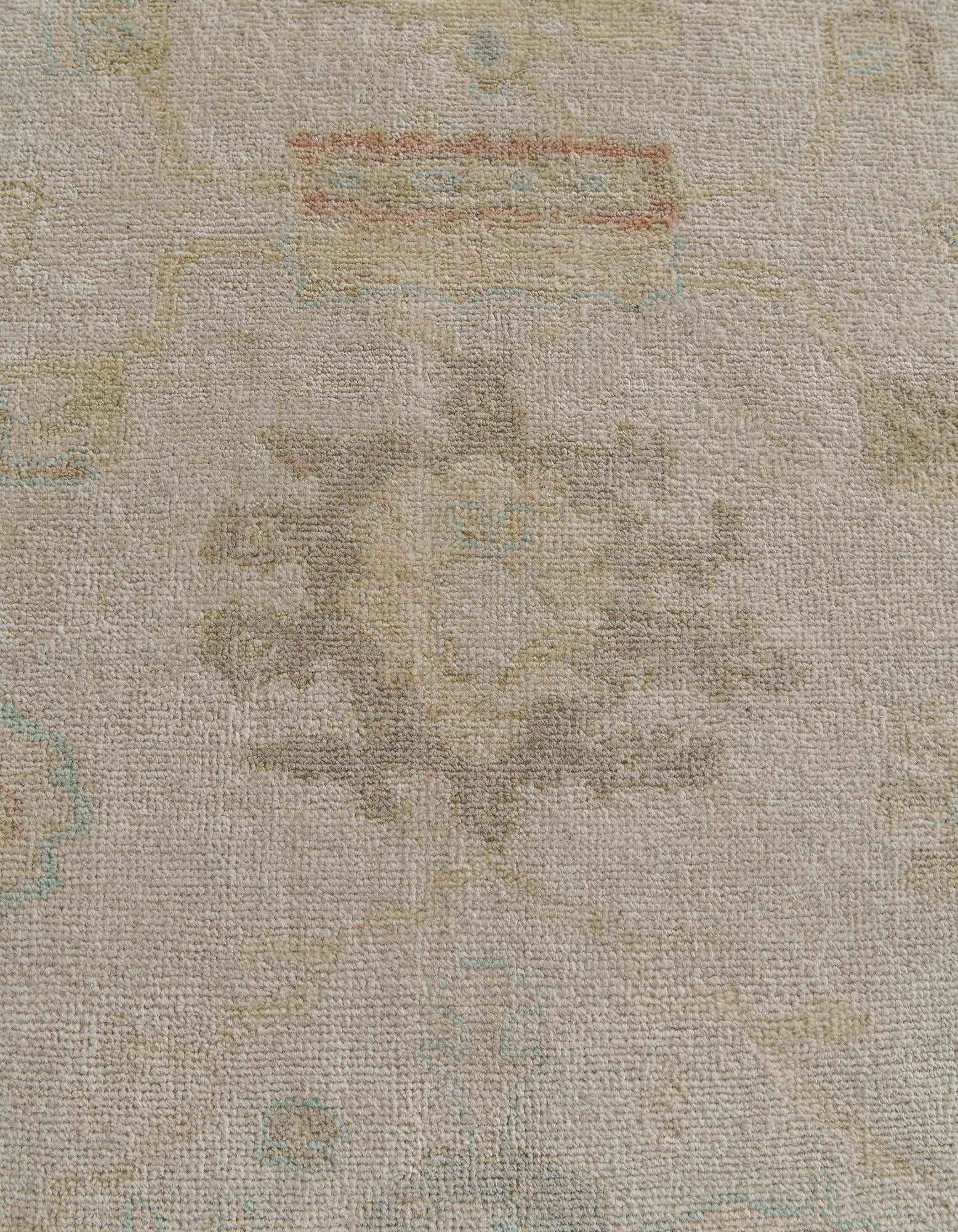 9' 2 x 11' 9 Hand Knotted Oushak Wool Rug