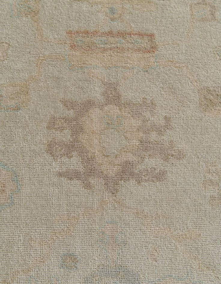Detail image of 9' 2 x 11' 9  Hand Knotted Oushak Wool Rug
