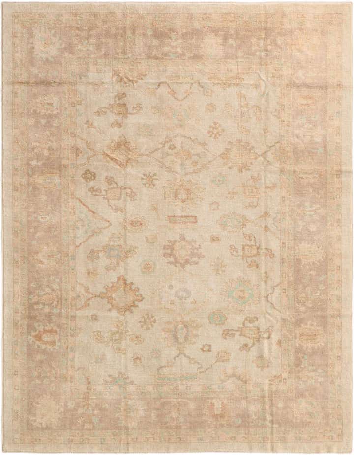 9' 2 x 11' 9 Hand Knotted Oushak Wool Rug