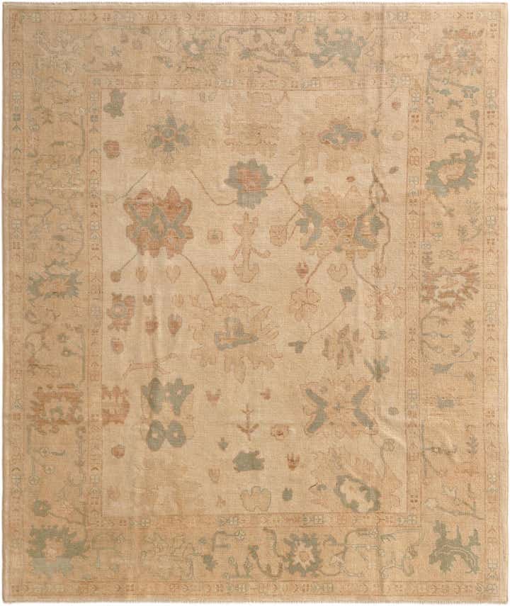 8' 5 x 9' 10 Hand Knotted Oushak Wool Rug