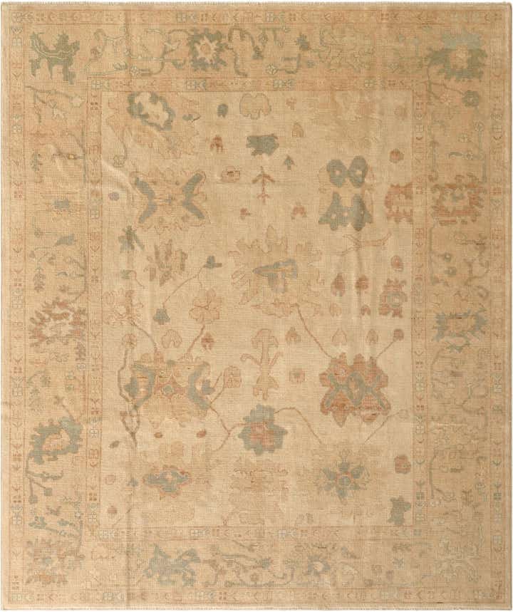 8' 5 x 9' 10 Hand Knotted Oushak Wool Rug