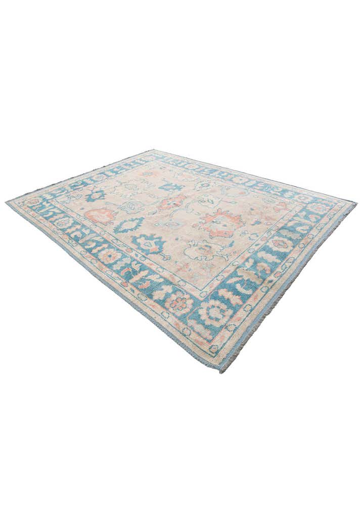 8' 2 x 10' 6 Hand Knotted Oushak Wool Rug