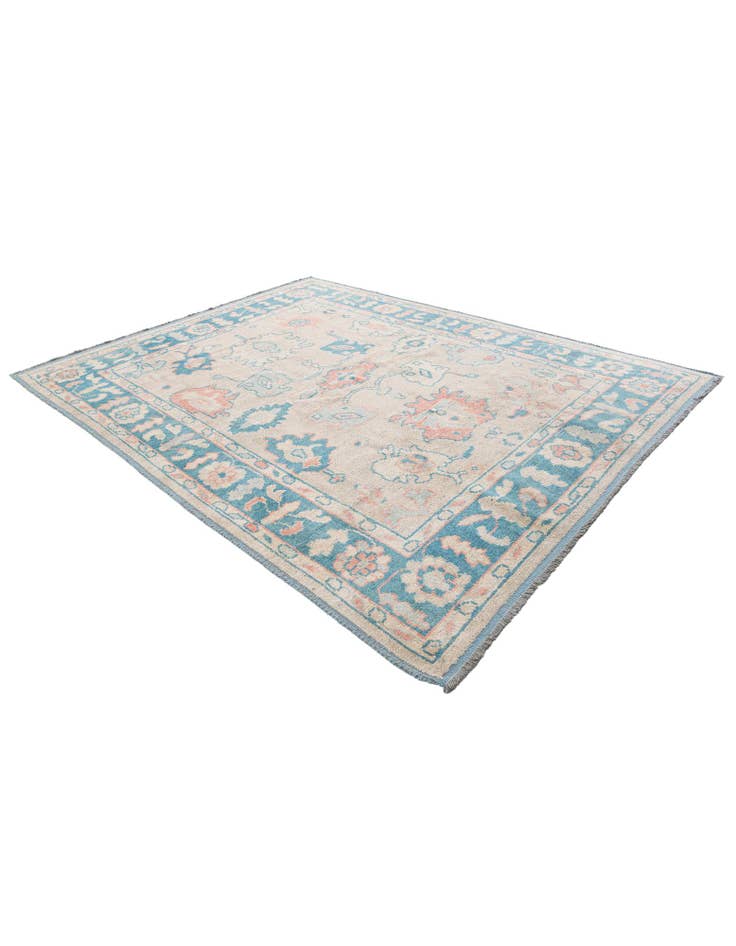 Detail image of 8' 2 x 10' 6 Hand Knotted Oushak Wool Rug