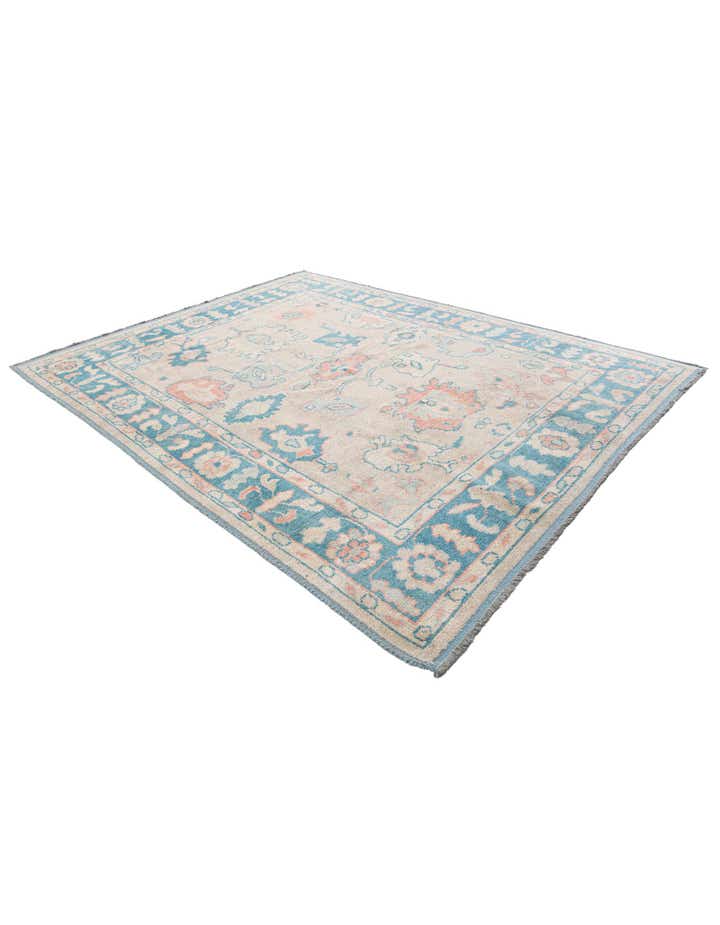 8' 2 x 10' 6 Hand Knotted Oushak Wool Rug