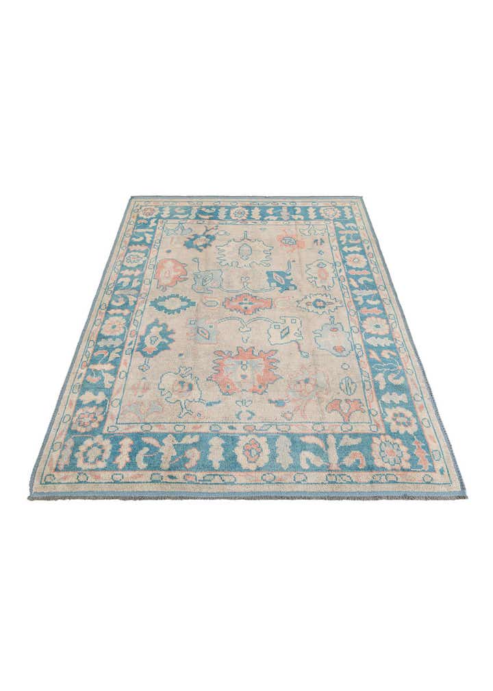 8' 2 x 10' 6 Hand Knotted Oushak Wool Rug