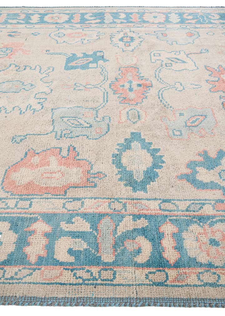 8' 2 x 10' 6 Hand Knotted Oushak Wool Rug