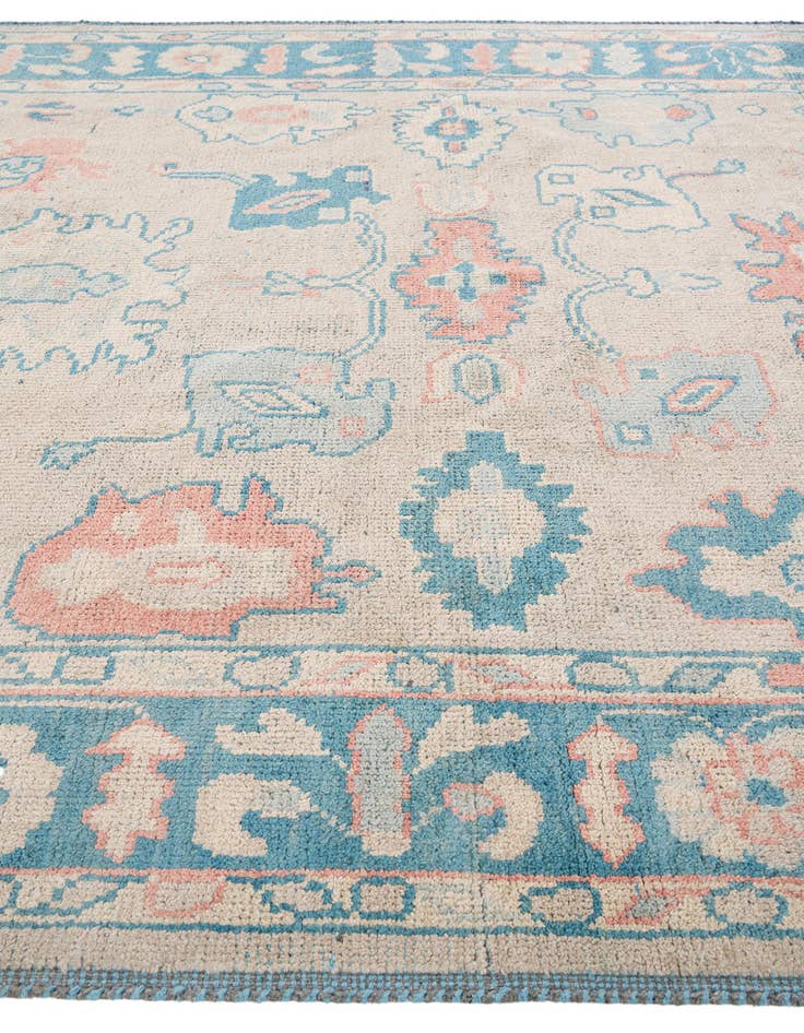 Detail image of 8' 2 x 10' 6 Hand Knotted Oushak Wool Rug