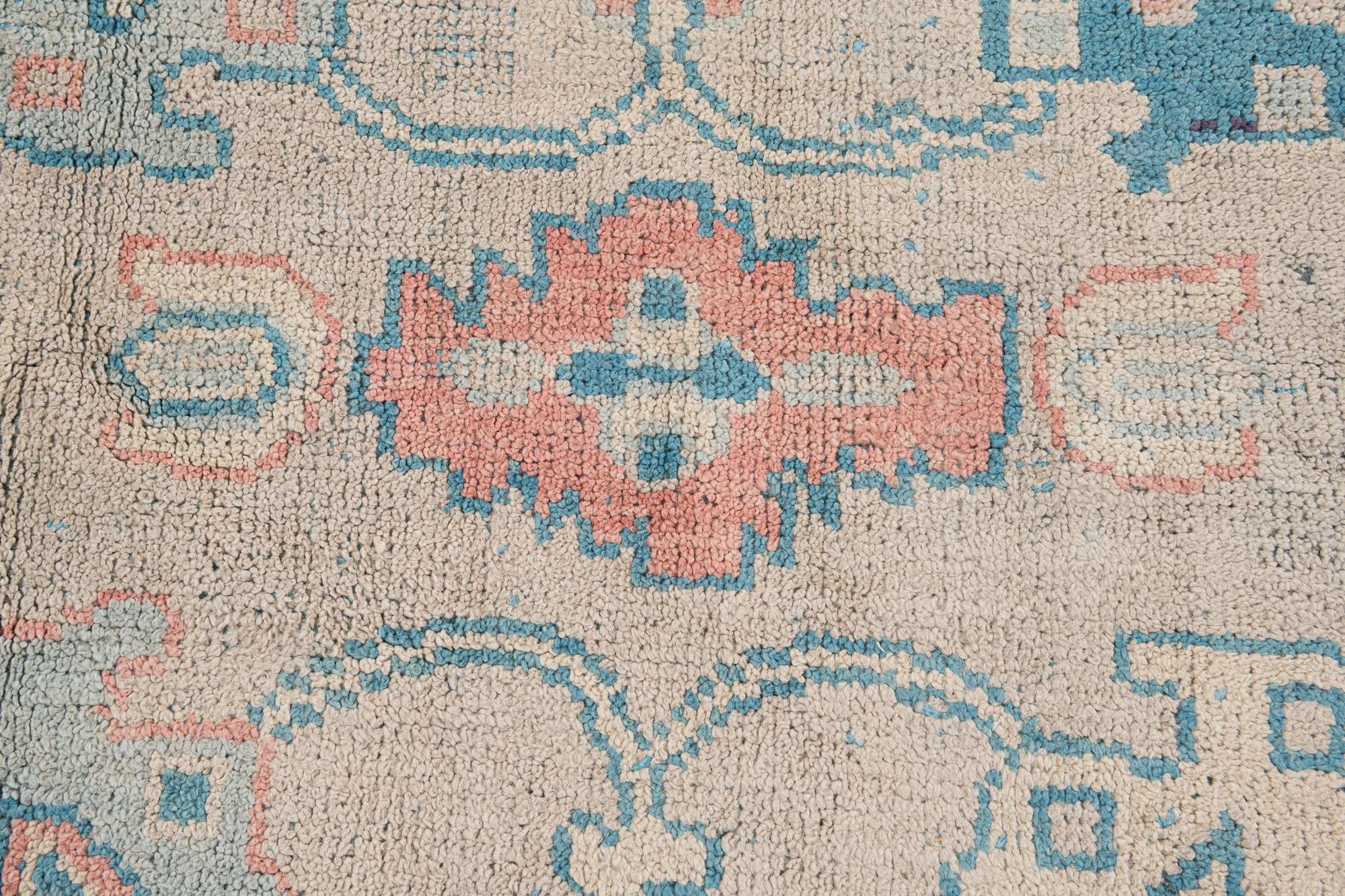 8' 2 x 10' 6 Hand Knotted Oushak Wool Rug