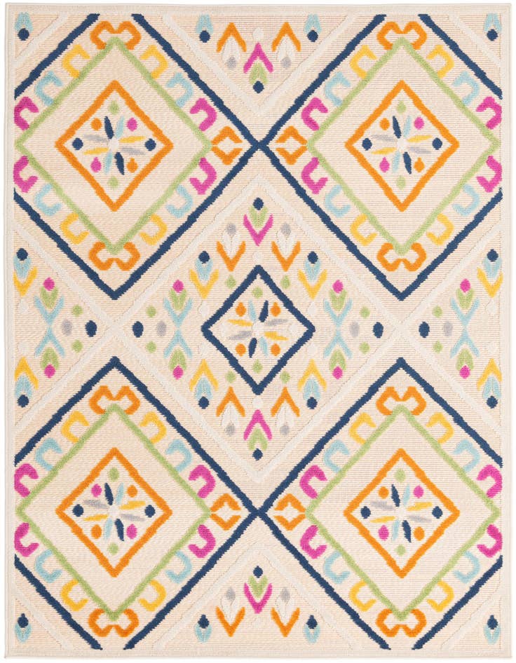 Detail image of 4' 7 x 7' 3 Easy-Clean Indoor / Outdoor Rug