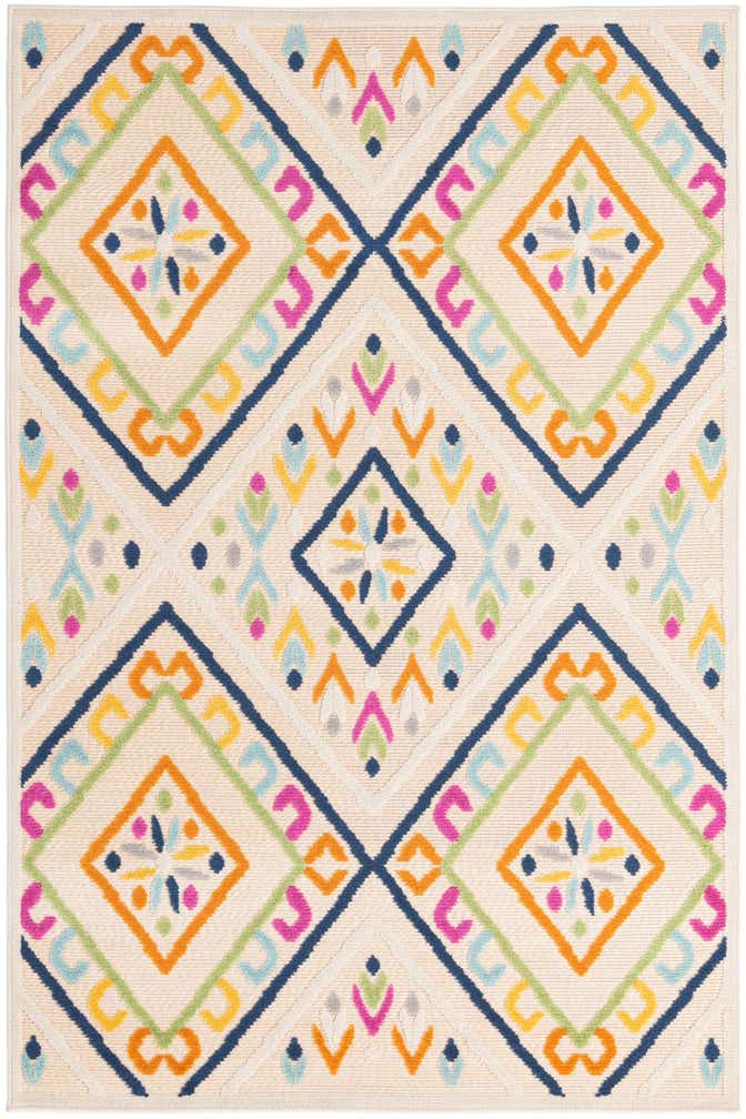 4' 7 x 7' 3 Easy-Clean Indoor / Outdoor Rug