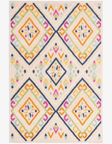 Light Beige Easy-Clean Indoor / Outdoor Rug