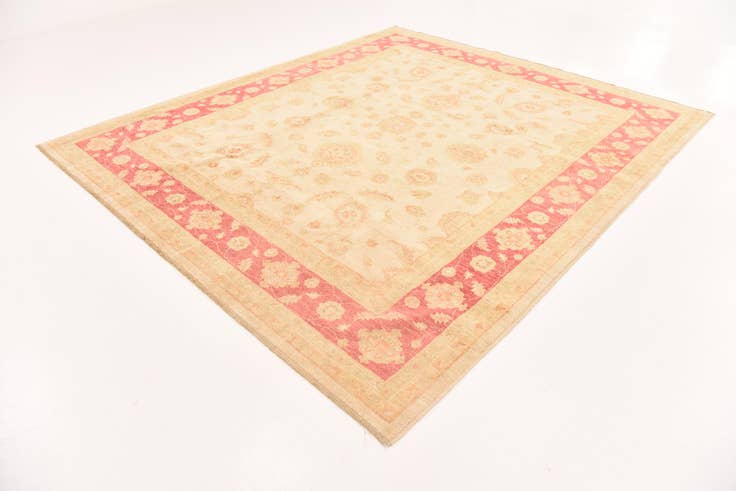 Detail image of 8' 5 x 9' 9 Hand Knotted Peshawar Ziegler Rug