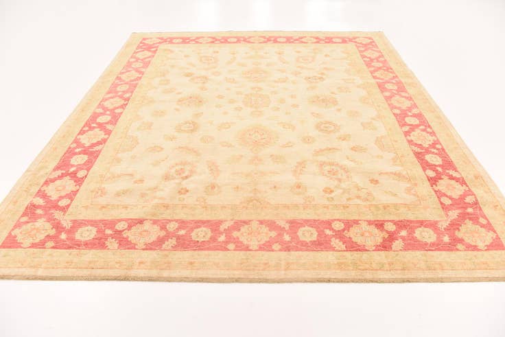 Detail image of 8' 5 x 9' 9 Hand Knotted Peshawar Ziegler Rug