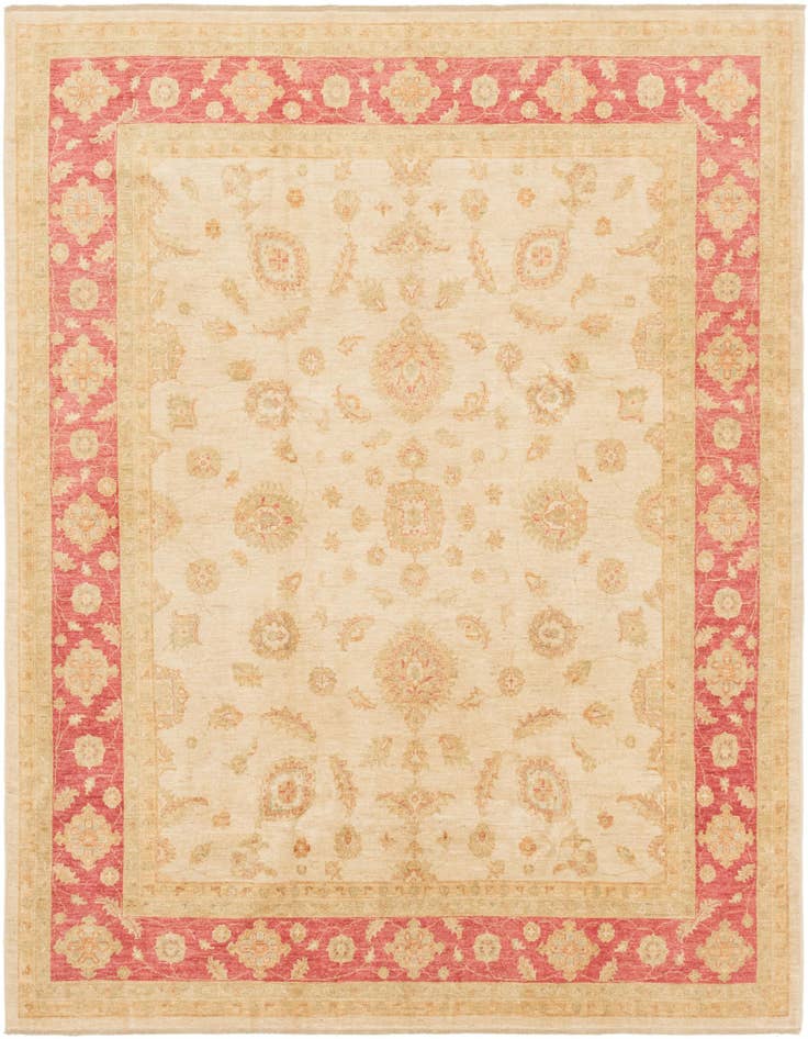 Detail image of 8' 5 x 9' 9 Hand Knotted Peshawar Ziegler Rug