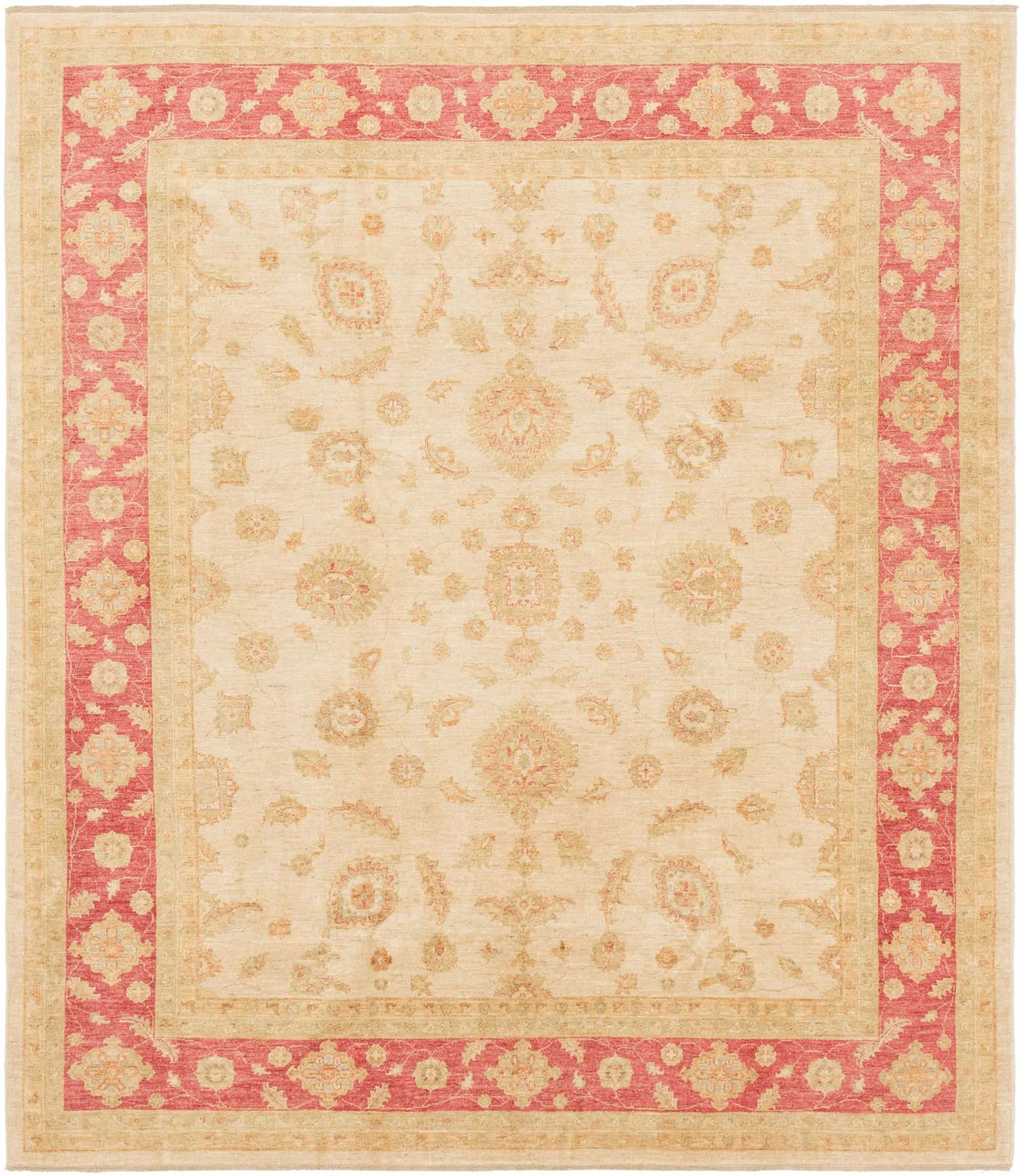 8' 5 x 9' 9 Hand Knotted Peshawar Ziegler Rug