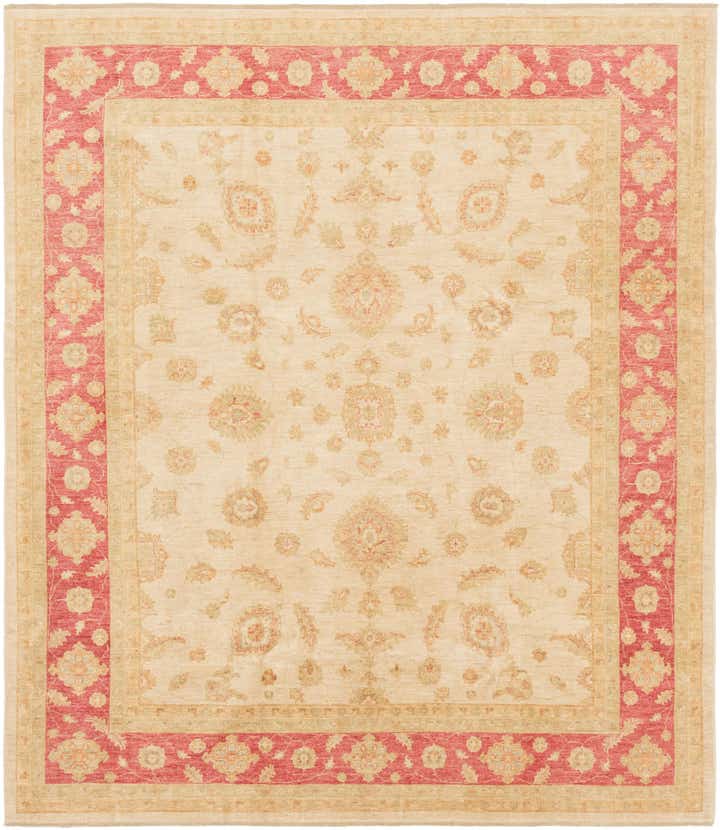 8' 5 x 9' 9 Hand Knotted Peshawar Ziegler Rug
