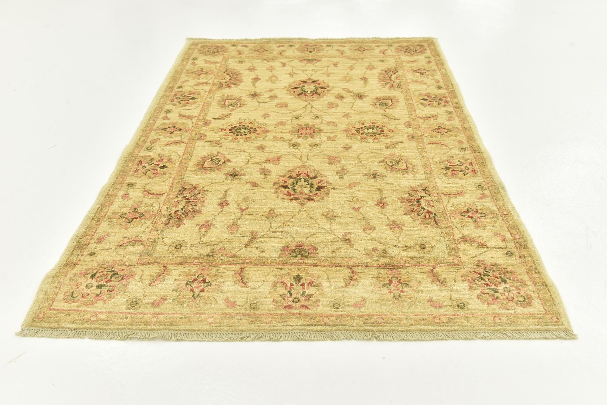 3' 5 x 4' 9 Hand Knotted Peshawar Ziegler Rug