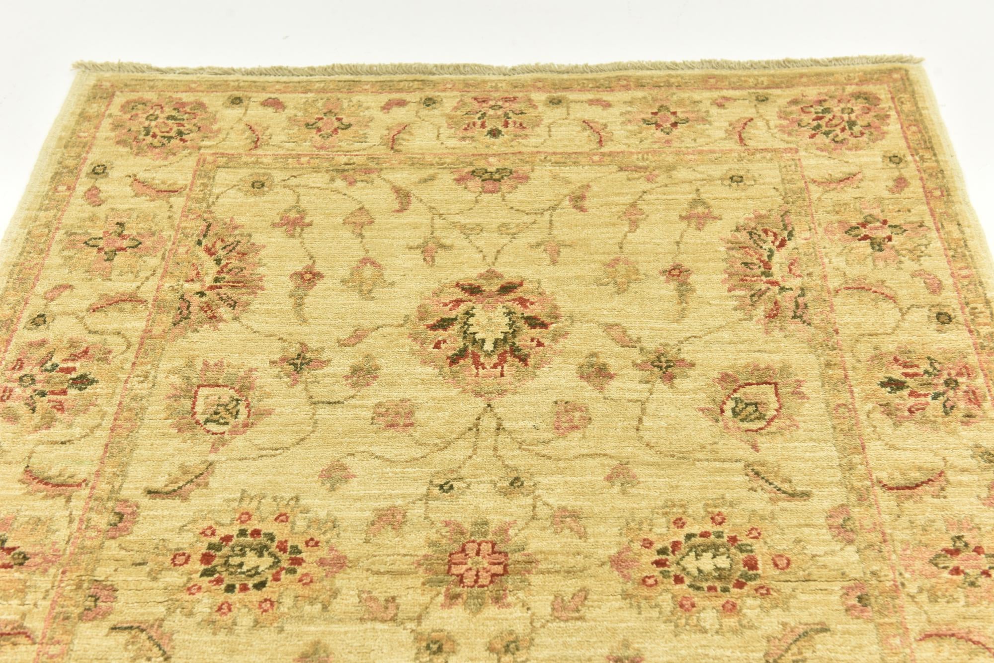 3' 5 x 4' 9 Hand Knotted Peshawar Ziegler Rug