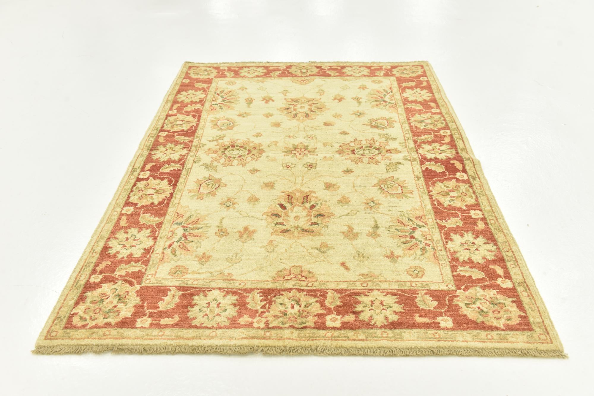 3' 6 x 4' 9 Hand Knotted Peshawar Ziegler Rug