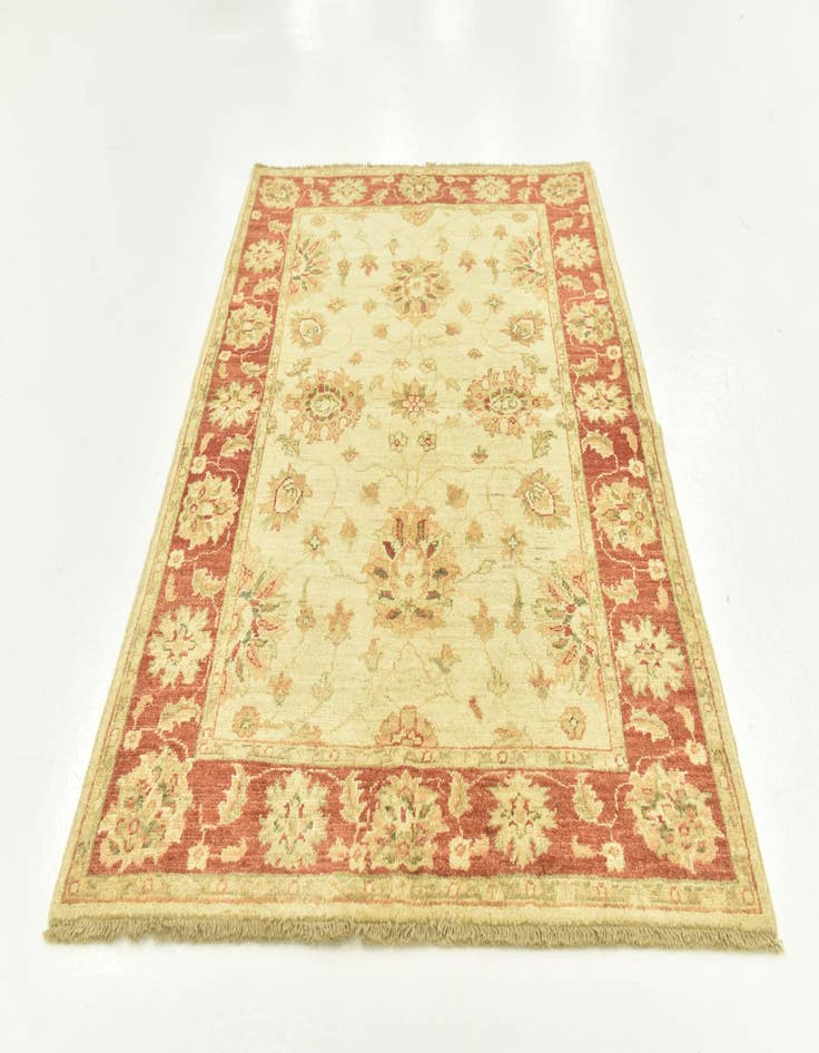 Detail image of 3' 6 x 4' 9 Hand Knotted Peshawar Ziegler Rug