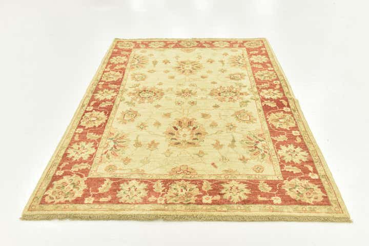 3' 6 x 4' 9 Hand Knotted Peshawar Ziegler Rug
