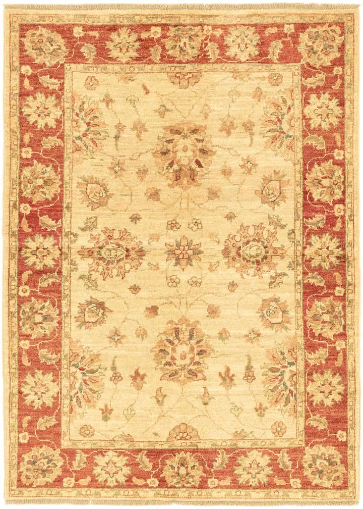 3' 6 x 4' 9 Hand Knotted Peshawar Ziegler Rug