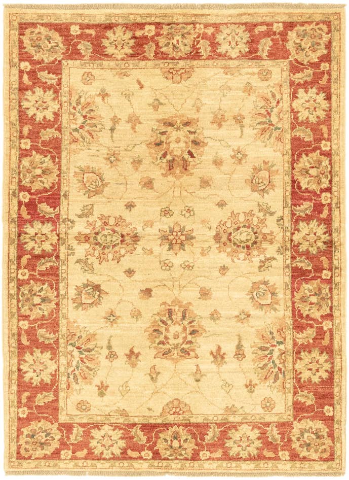 Detail image of 3' 6 x 4' 9 Hand Knotted Peshawar Ziegler Rug