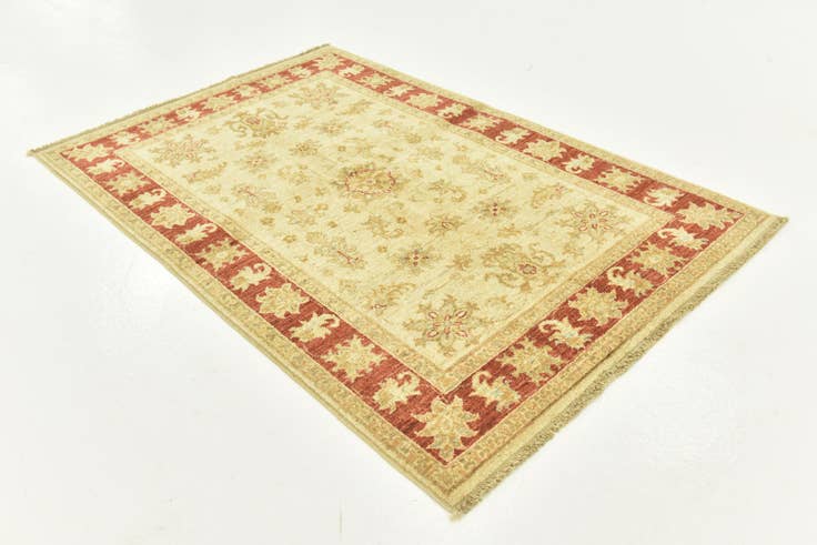 Detail image of 3' 3 x 4' 11 Hand Knotted Peshawar Ziegler Rug