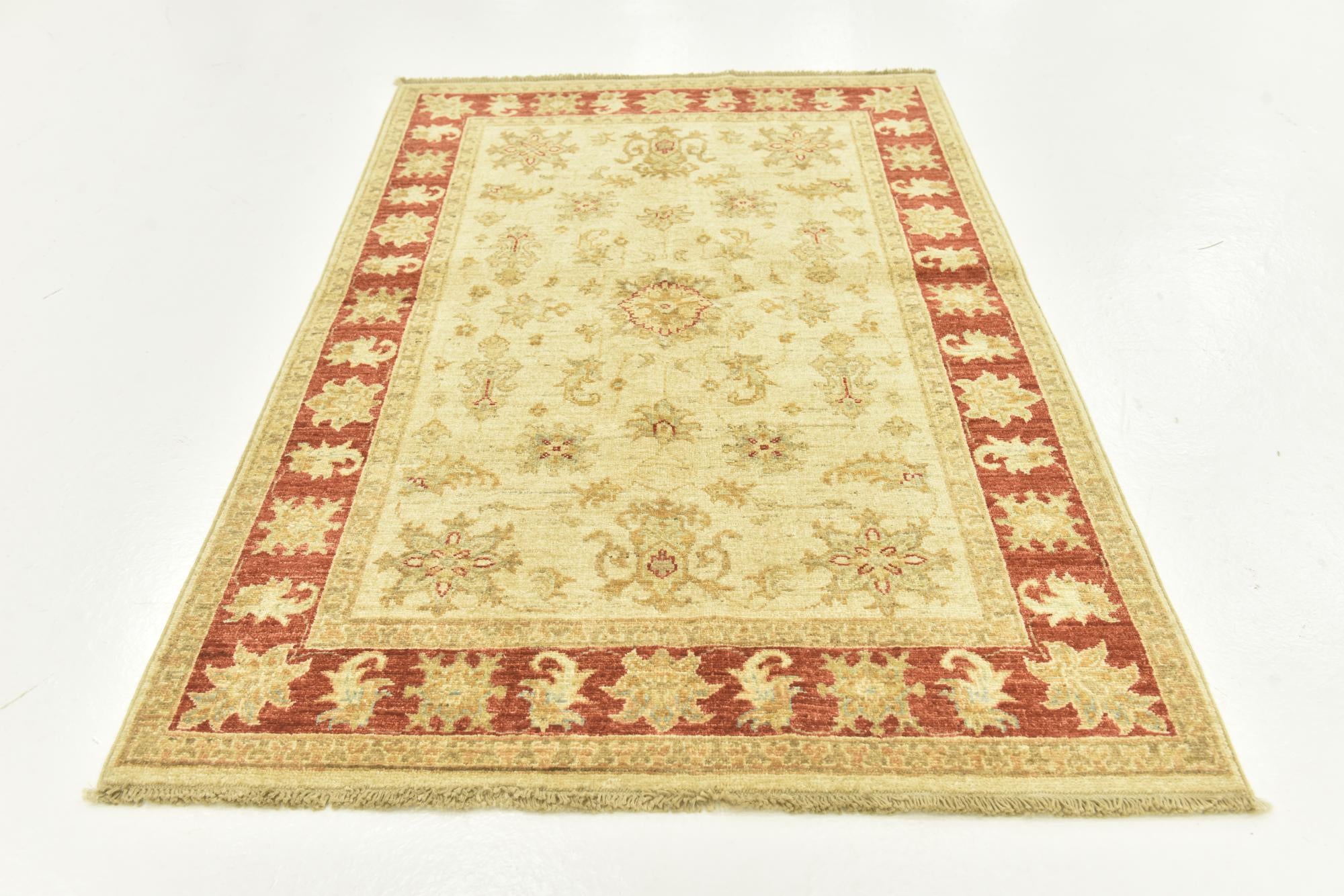 3' 3 x 4' 11 Hand Knotted Peshawar Ziegler Rug