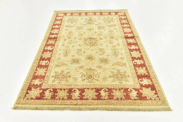 Detail image of 3' 3 x 4' 11 Hand Knotted Peshawar Ziegler Rug