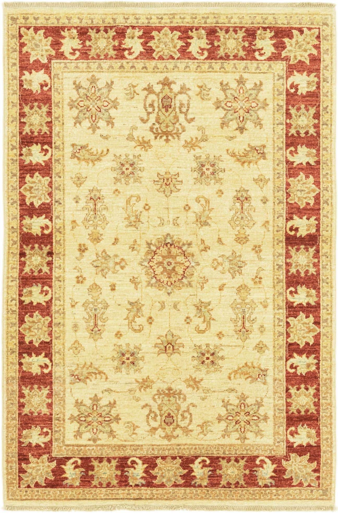 3' 3 x 4' 11 Hand Knotted Peshawar Ziegler Rug
