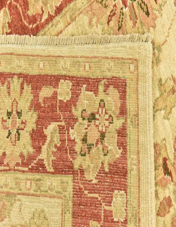 Detail image of 3' 5 x 5'  Hand Knotted Peshawar Ziegler Rug