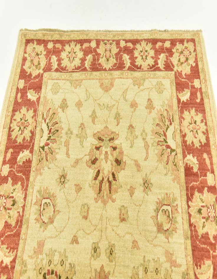 Detail image of 3' 5 x 5'  Hand Knotted Peshawar Ziegler Rug